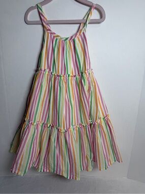 Cynthia Rowley Girls' Multi-Color Striped Tiered Sundress Size 7